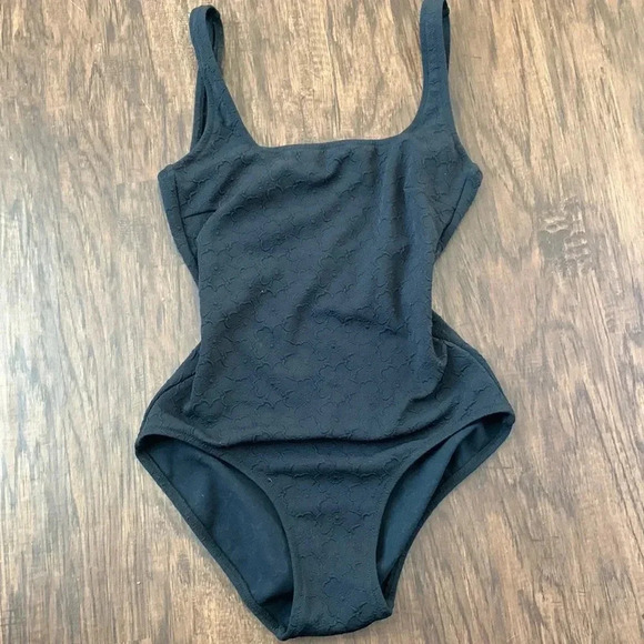 Vintage lady Gottex black floral one piece swimsuit - Picture 2 of 14